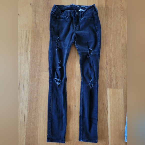 Hollister 0s (24 /28) black skinny jeans - Picture 1 of 4